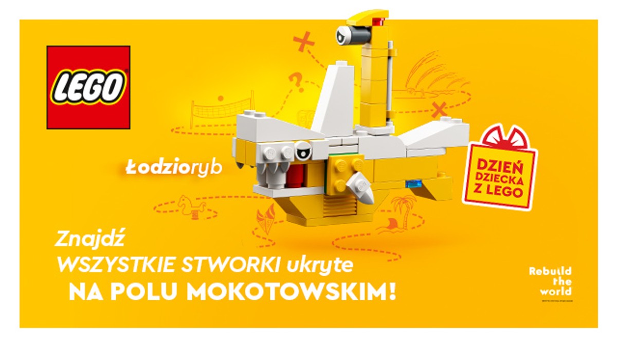 <strong>Wielka gratka dla małych i dużych fanów LEGO! W dniach 27-30.05. na Polu Mokotowskim odbędzie się rodzinna zabawa w poszukiwanie ukrytych stworków LEGO. Wszyscy, którzy je odnajdą i rozwiążą zagadkę, otrzymają gratisowe zestawy w Oficjalnym Sklepie LEGO.</strong>