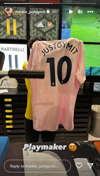 A screenshot of Frankie Gym It post on Instagram 