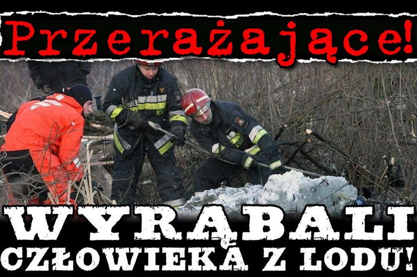 Przerażające! Wyrąbali człowieka z lodu!