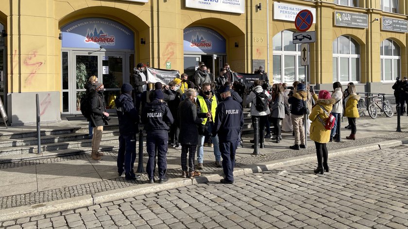 Protest wrocławskiej branży ślubnej