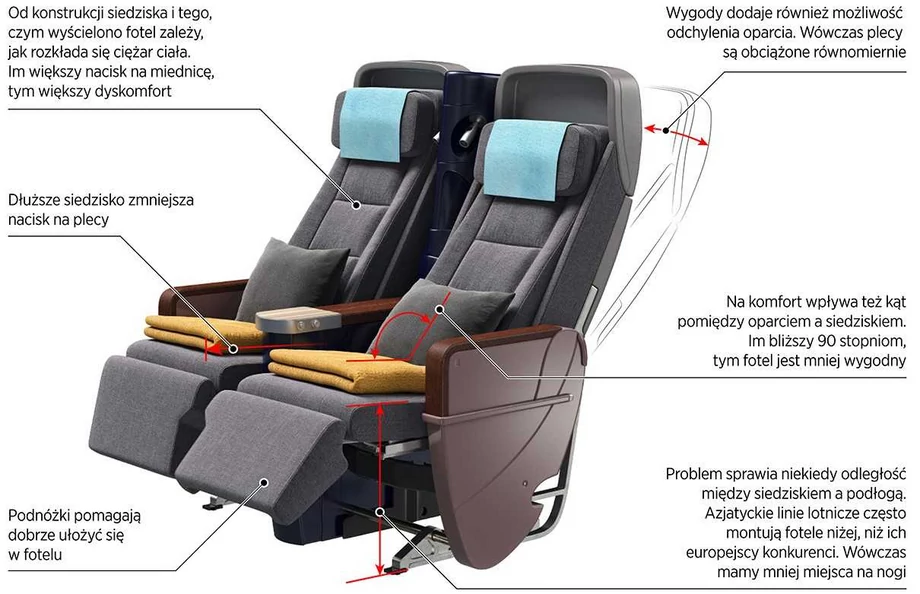 Cechy wygodnego fotela w samolocie