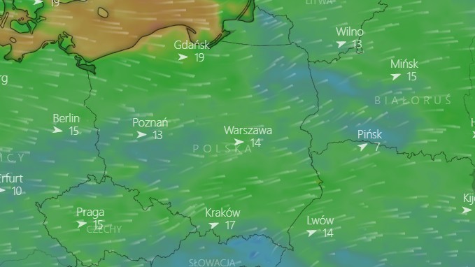 W piątek, 27 maja, mocniej powieje zwłaszcza na Wybrzeżu