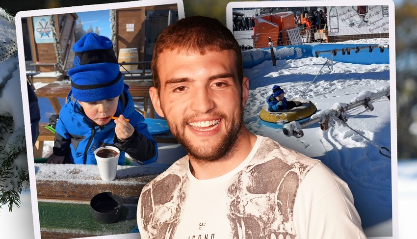 Veljko sa porodicom na planini