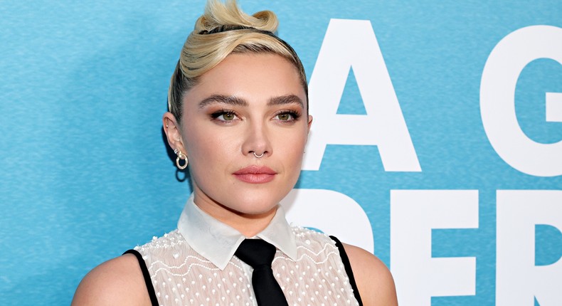 Florence Pugh at A Good Person New York screening on March 20, 2023, in New York City.Cindy Ord/Getty Images