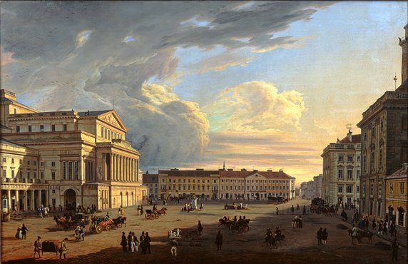 Plac Teatralny, Marcin Zaleski, 1838. Źródło: domena publiczna