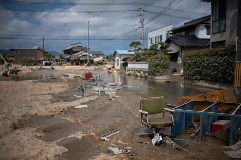 Japonia ulewy.