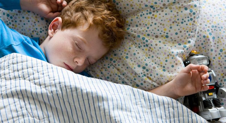 The author's son started sleeping ins own bed at age 7.Heide Benser/Getty Images