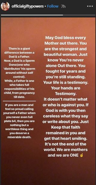 Gifty appears to be shading someone with her latest Instagram post [Instagram/OfficialGiftyPowers] 