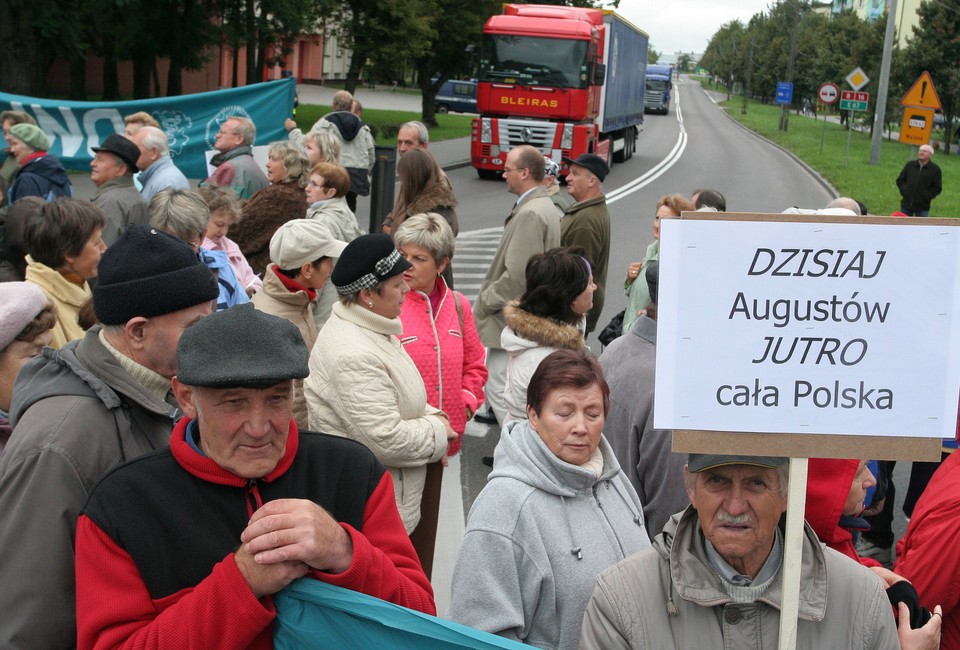 AUGUSTÓW PROTEST OBWODNICA