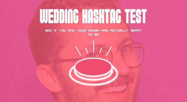 wedding hashtag website