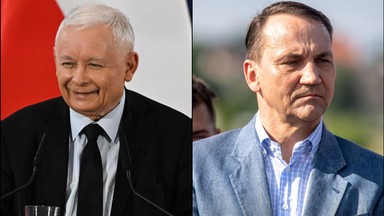 Kaczyński zadrwił z Sikorskiego. Mówił o "ubraniu slipek na przyjęcie"