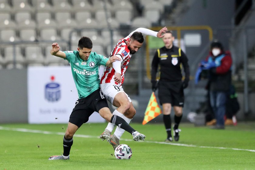 Pilka nozna. PKO Ekstraklasa. Cracovia Krakow - Legia Warszawa. 22.11.2020