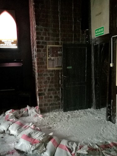 Zdjęcie z wnętrza Kościoła Katedralnego w Gorzowie Wielkopolskim, po pożarze