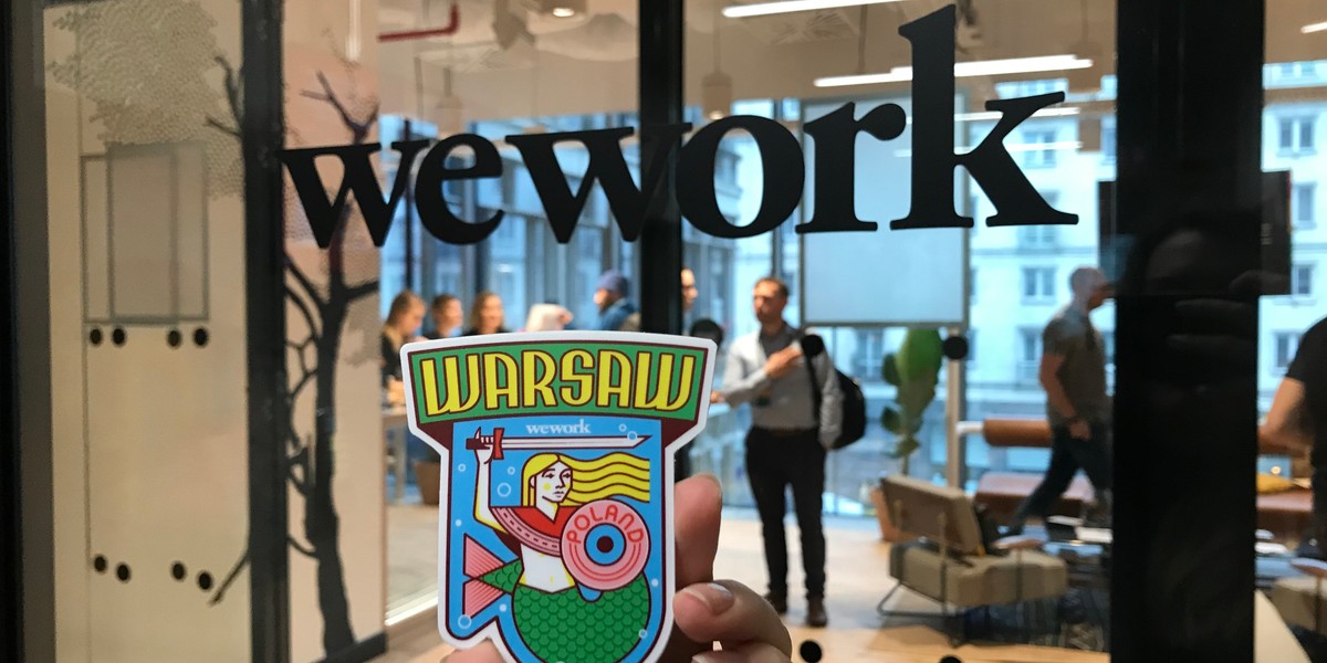 WeWork otworzył w Polsce na razie dwa biura, oba w Warszawie - przy Kruczej 50 w dawnym CDT (Smyku) i na Grzybowskiej 62 w Browarach Warszawskich. Jeszcze w 2019 roku udostępni dwie kolejne lokalizacje w stolicy - w Hotelu Europejskim na Krakowskim Przedmieściu i biurowcu Mennica Legacy Tower przy skrzyżowaniu Prostej i Żelaznej