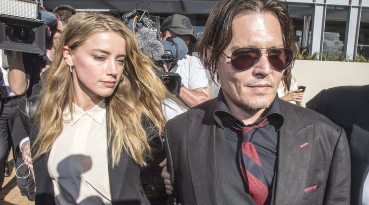 Johnny Depp és Amber Heard a bírósági tárgyalás után / Fotó: MTI