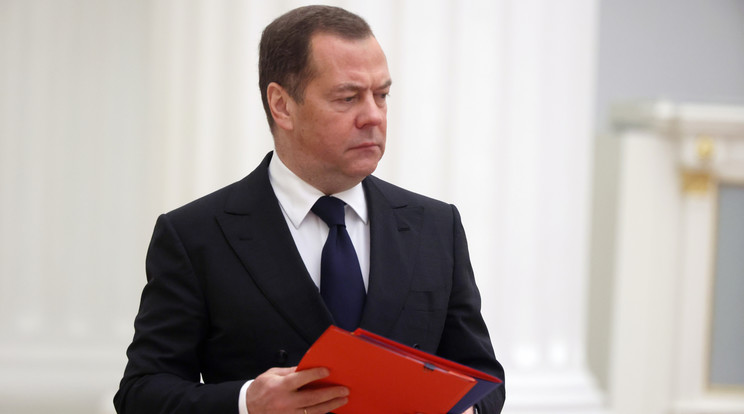 Dmitrij Medvegyev volt orosz elnök ezúttal sem fogta vissza magát - ímre 2023-ra szóló jóslatai/Fotó: MTI/EPA/Szputnyik/Kreml pool/Mihail Mecel