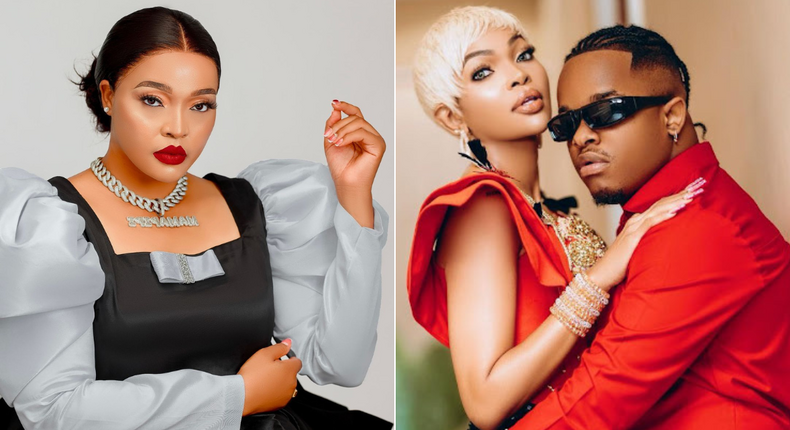 From left: Wolper Stylish, and Wema Sepetu & her boyfriend Whozu