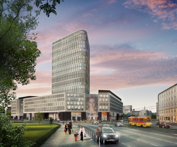 Kompleks biurowo – handlowy Plac Unii oficjalnie zainaugurowany, trwa budowa.. fot. materiały prasowe Liebrecht & wooD