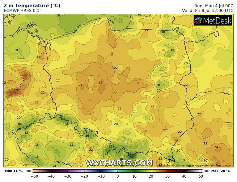 Temperatura ma powoli, ale systematycznie spadać