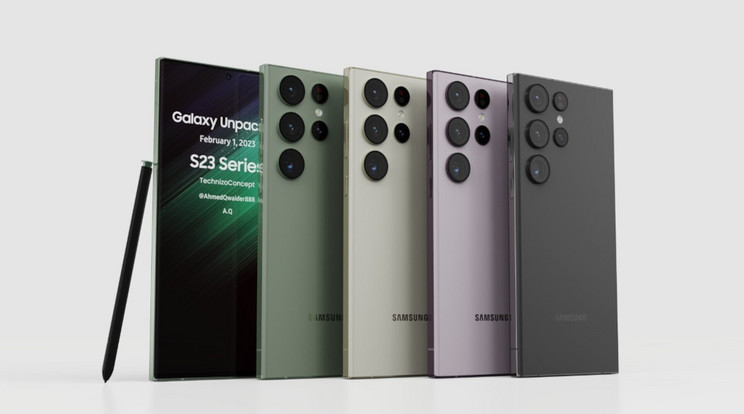 A Samsung Galaxy S23 Ultra lehet a várakozások szerint 2023 legjobb okostelefonja, amely évek óta először mutat általánosan jobb teljesítményt egy iPhone-nál. A készülék még nincs a piacon, a fenti kép is csupán egy renderelés, amely a Notebookcheck portálon keresztül szivárgott ki. De a specifikációk lényegében már ismertek, az alkatrészek ismertek. A kocka el van vetve. / Fotó: Notebookcheck
