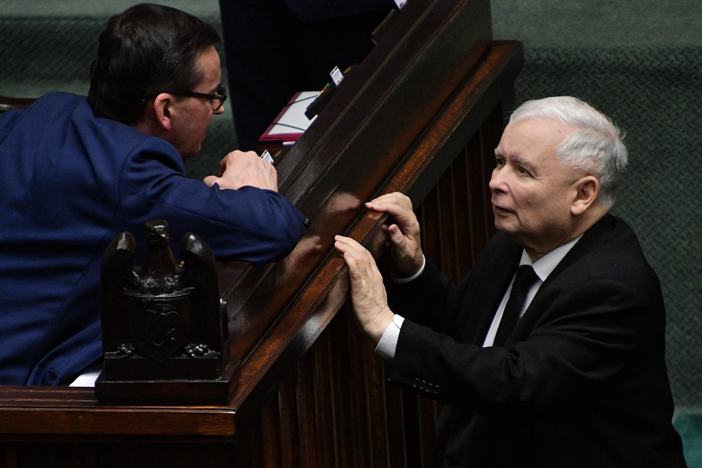 Jarosław Kaczyński i Mateusz Morawiecki.