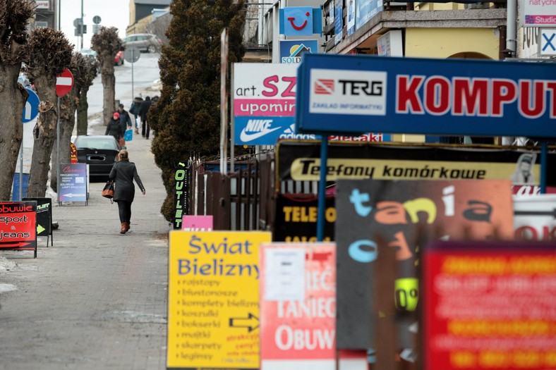 Kraśnik. Widok na miasto z ulicy Lubelskiej 