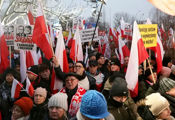 Poszliśmy na "Protest Wolnych Polaków". Byliśmy niemal jedynymi młodymi osobami