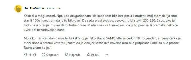 Neki pamte kad dobiju "sitno" u koverti