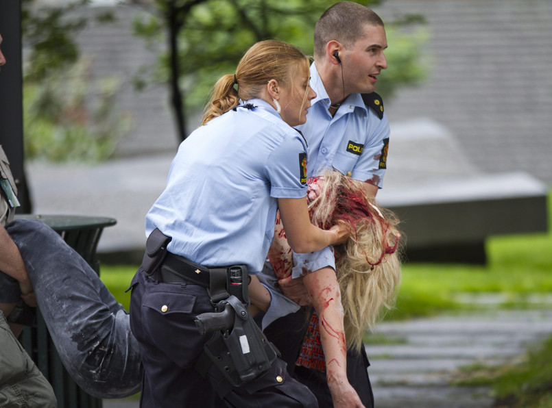 Akcja ratunkowa po eksplozji w Oslo