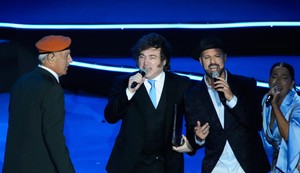 Havijer Milej na proslavi 78. godišnjice države Izrael