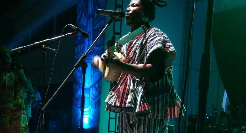 King Ayisoba performing at the event