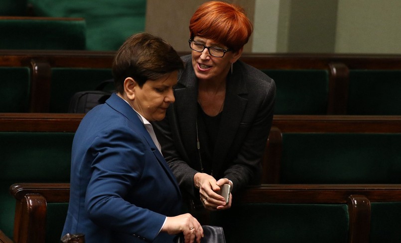 Beata Szydło i Elżbieta Rafalska