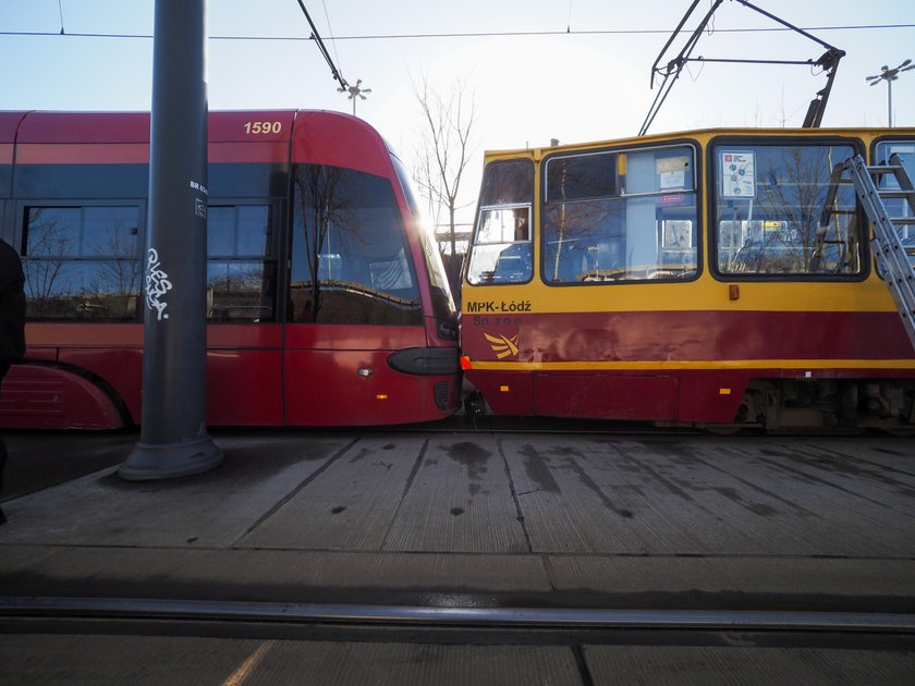 Zderzenie tramwajów w Łodzi