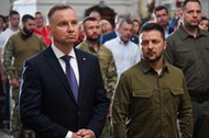 Prezydent Polski Andrzej Duda i prezydent Ukrainy Wołodymyr Zełenski, 9 lipca 2023 r.