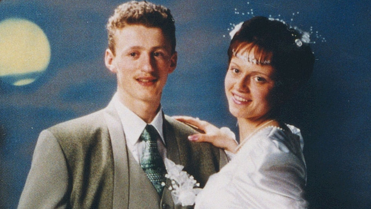Izabela i Adam Małyszowie na zdjęciu ślubnym 