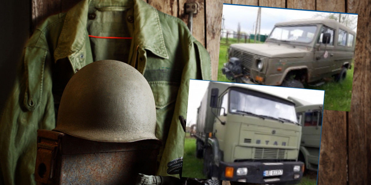 Agencja Mienia Wojskowego regularnie wyprzedaje używany w armii sprzęt: samochody, odzież i inne elementy wyposażenia (screen: AMW).