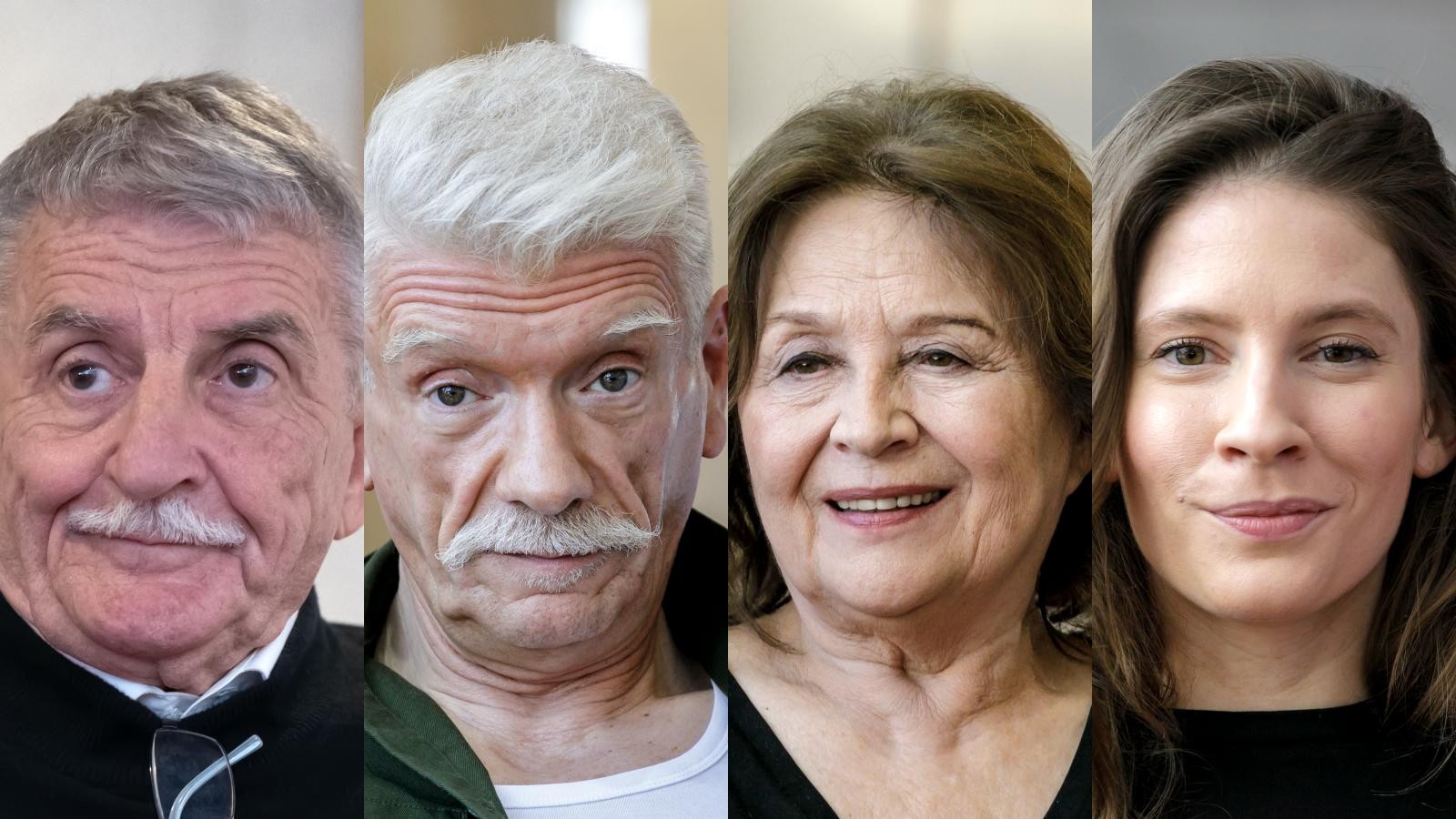 Zľava Martin Huba, Richard Stanke, Emília Vášáryová a Jana Kovalčiková.