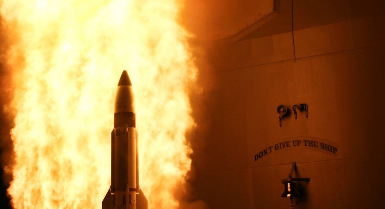 USS Lake Erie launches an SM-3.Photo by US Navy via Getty Images