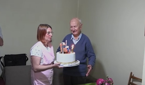 Marija i Raško koji slavi 100. rođendan