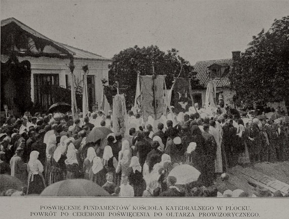 Budowa. Fot. Kalendarz Maryawicki na rok 1912. Źródło: Cyfrowa Biblioteka Narodowa Polona 
