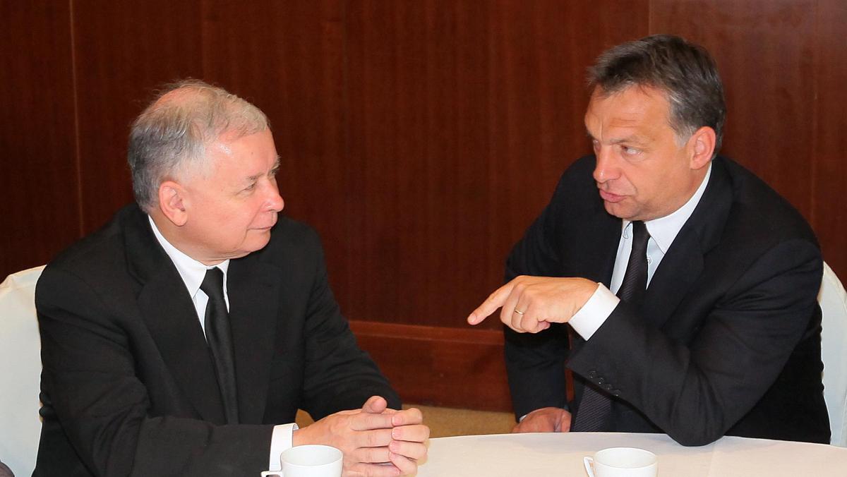 Jarosław Kaczyński Viktor Orban podczas spotkania