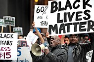 Black Lives Matter Protesters Join Living Wage Activists For Rally And March In Chicago