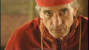 Jeremy Irons w serialu "The Borgias" (kadr)