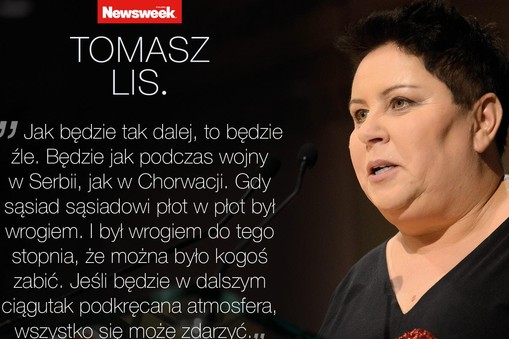 Dorota Wellman w programie Tomasz Lis.