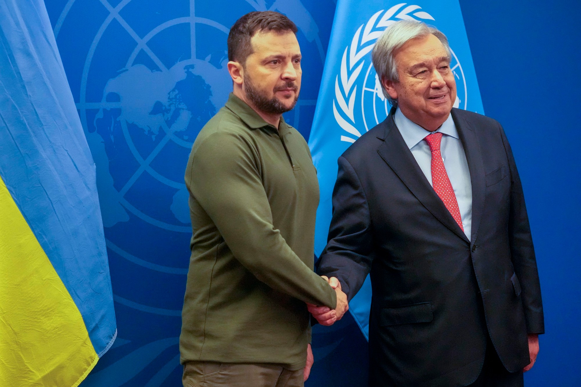 Ukrajinský prezident Volodymyr Zelenskyj na Valnom zhromaždení OSN v New Yorku.