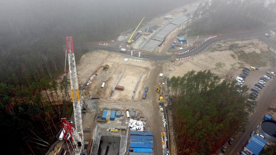 14.12.2020. Postęp prac na terenie budowy tunelu pod Świną w Świnoujściu