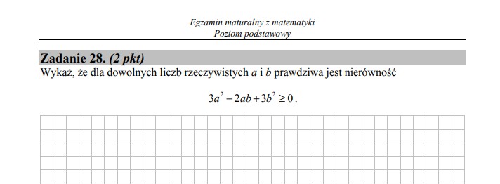 Matura z matematyki - poziom podstawowy