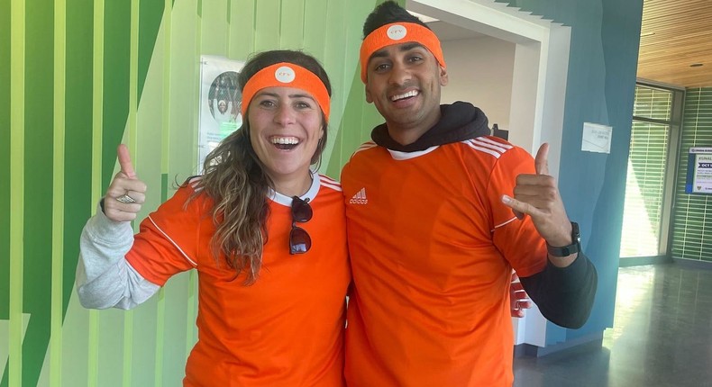 The CRV investors Caitlin Bolnick Rellas and Chiraag Deora last year at the venture-capital firm's pickleball tournament for investors and operators.CRV