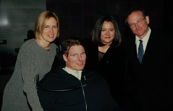  Robin Williams i Christopher Reeve z żonami