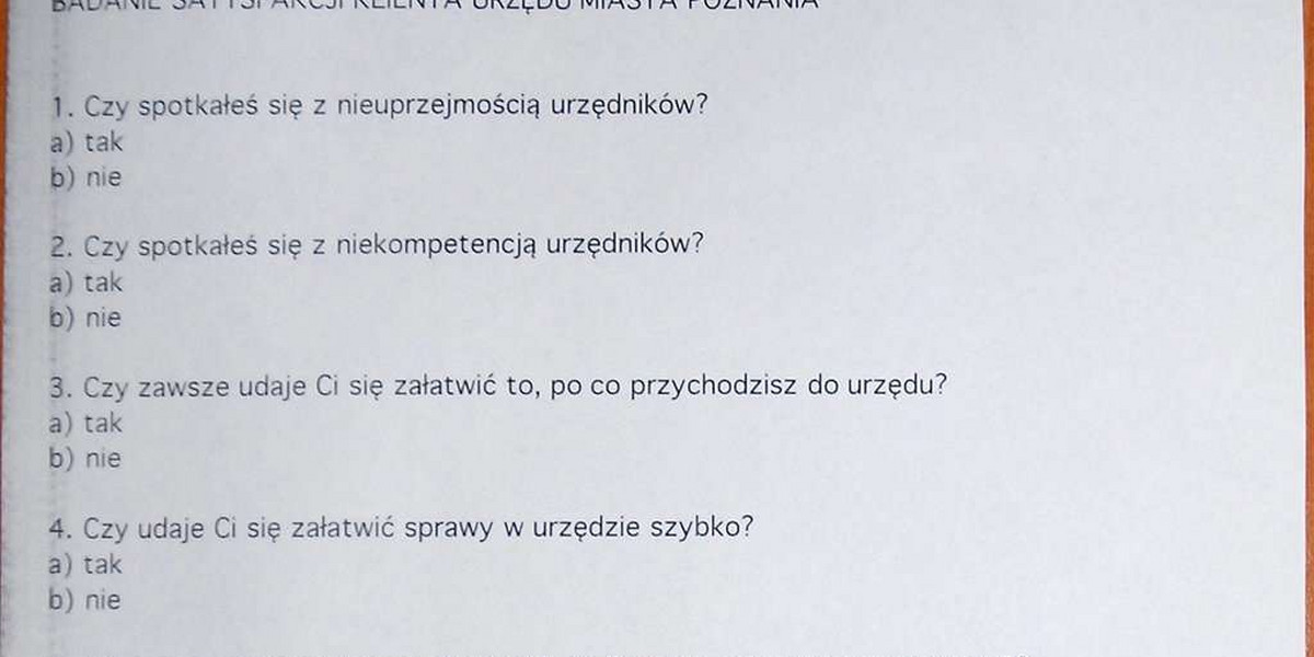 Urzędnicy chcą wydać 25 tys. zł na ankietę